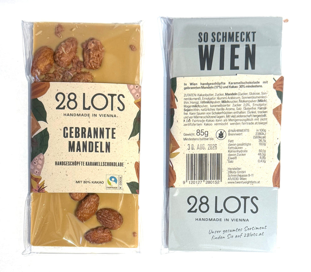 28lot Schokolade Karamellschokolade | gebrannte Mandeln bei Nauli and Stories