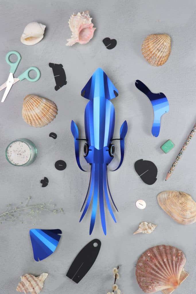 3D-Bastelset DIY-Set Tintenfisch - DIY - Bastel  -  Set bei Nauli and Stories