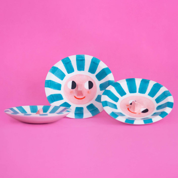 Ana Seixas Schälchen Schmuckteller | Happy Sun Teal bei Nauli and Stories