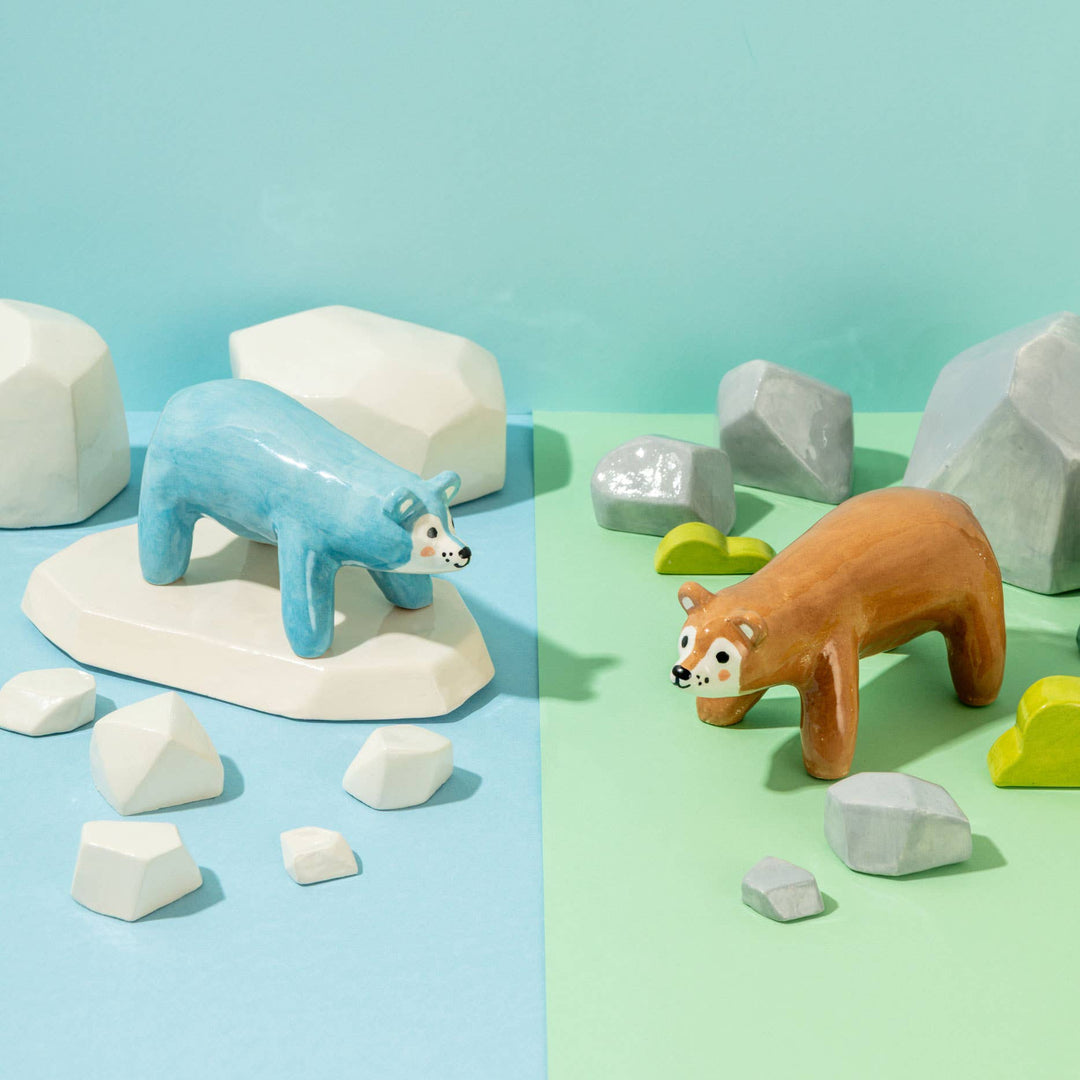 Ana Seixas Skulptur Kleine Keramikskulptur  |  Bär blau bei Nauli and Stories