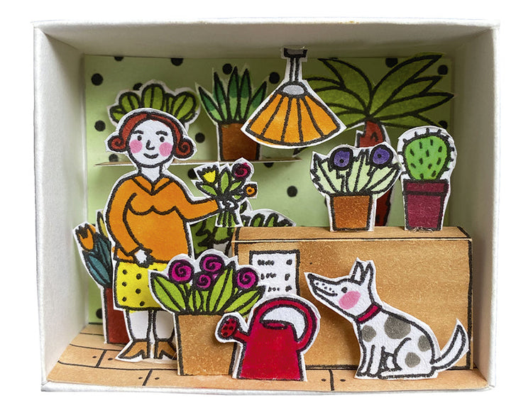 Bastelset Streichholzschachtel Blumenladen in der Streichholzschachtel bei Nauli and Stories