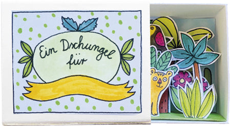 Bastelset Streichholzschachtel Dschungel in der Streichholzschachtel bei Nauli and Stories