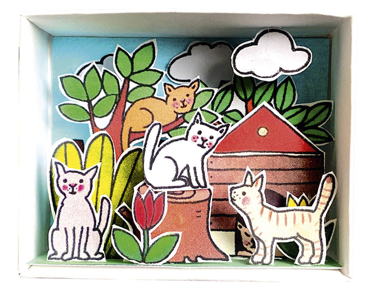 Bastelset Streichholzschachtel Katzen in der Streichholzschachtel bei Nauli and Stories