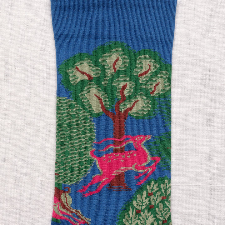 Bonne Maison Baumwollsocken Socken Cobalt Deer von Bonne Maison bei Nauli and Stories