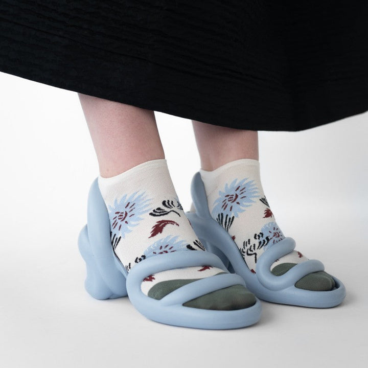Bonne Maison Socken Ankle Socks Flowers Natural bei Nauli and Stories