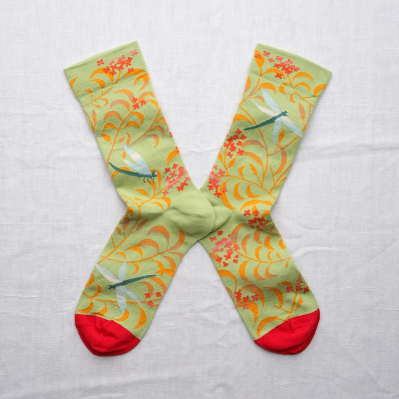 Bonne Maison Socken Socken Libelle Lime von Bonne Maison bei Nauli and Stories
