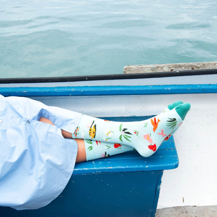 Bonne Maison Socken Socken Semis Aqua von Bonne Maison bei Nauli and Stories