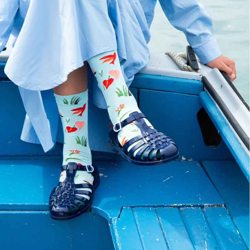 Bonne Maison Socken Socken Semis Aqua von Bonne Maison bei Nauli and Stories