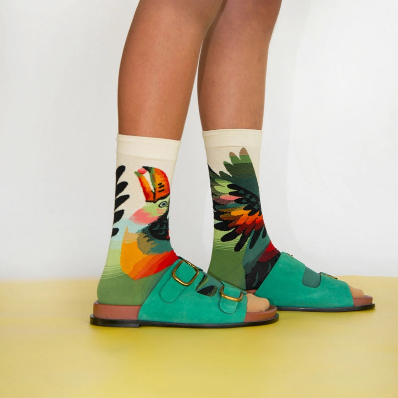 Bonne Maison Socken Socken Toucan Naturel von Bonne Maison bei Nauli and Stories