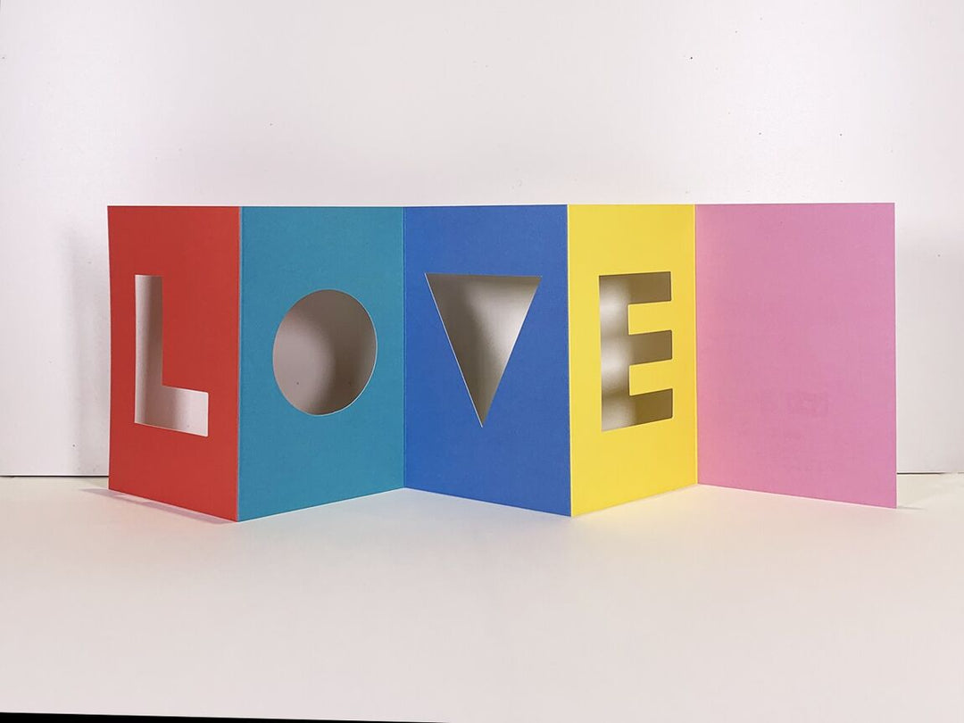 cut & make Glück wünschen LOVE  -  Cut Out Karte bei Nauli and Stories