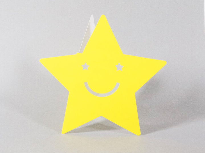 cut &amp; make Grußkarte Happy Star -  Cut Out Karte bei Nauli and Stories