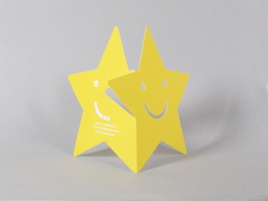 cut &amp; make Grußkarte Happy Star -  Cut Out Karte bei Nauli and Stories