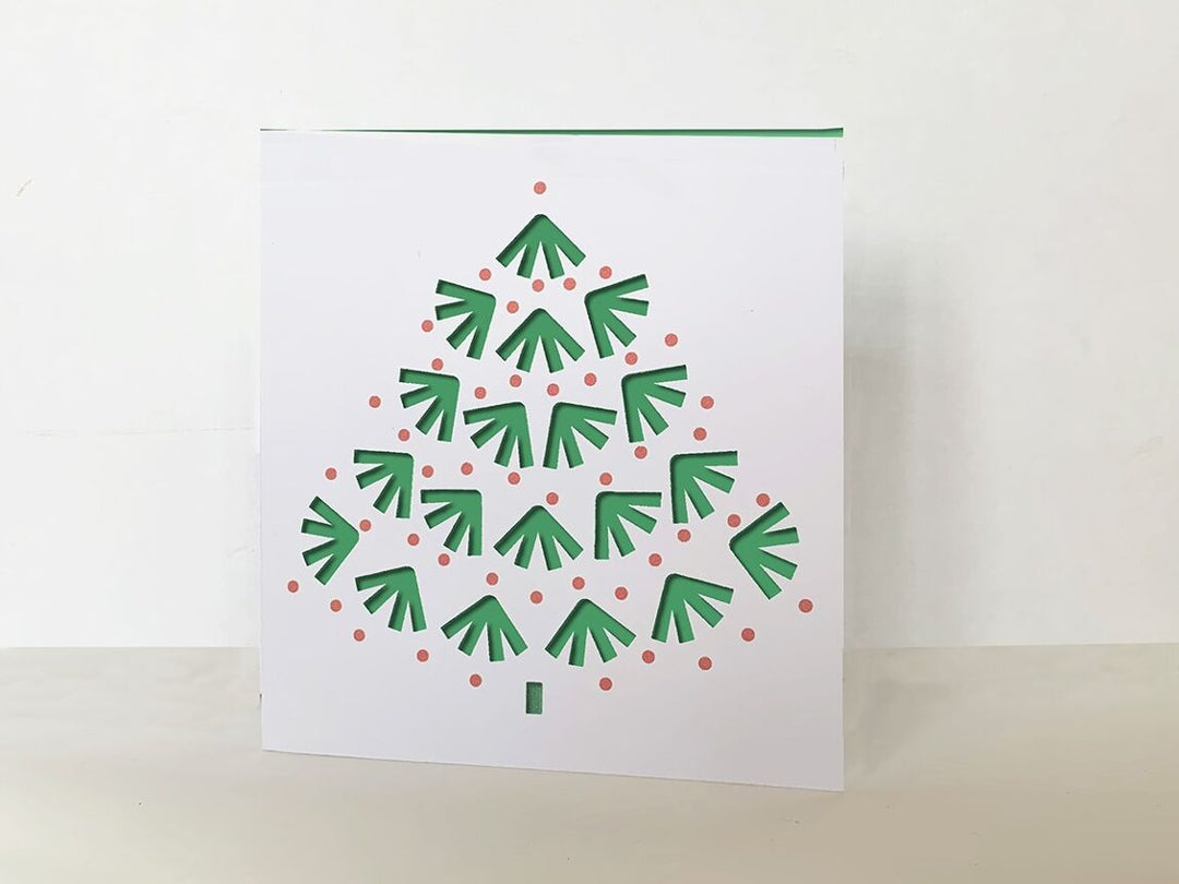 cut & make Grußkarte Weihnachtsbaum -  Cut Out Karte bei Nauli and Stories