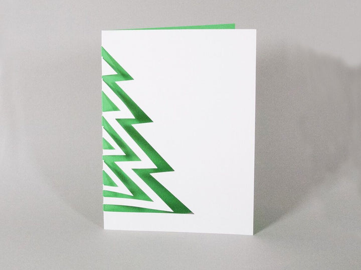 cut &amp; make Hochzeitskarte Striped Christmas Tree - Fold Out Karte - Weihnachtskarte bei Nauli and Stories
