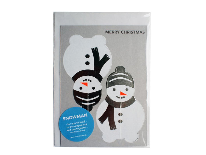 cut &amp; make Winter Schneemann Karte bei Nauli and Stories