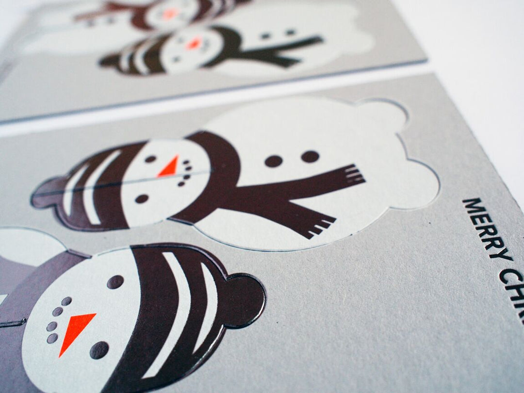 cut &amp; make Winter Schneemann Karte bei Nauli and Stories