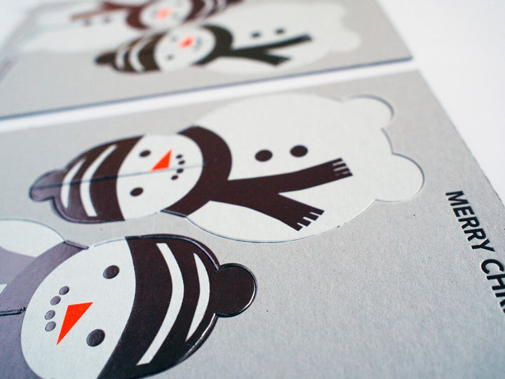 cut &amp; make Winter Schneemann Karte bei Nauli and Stories