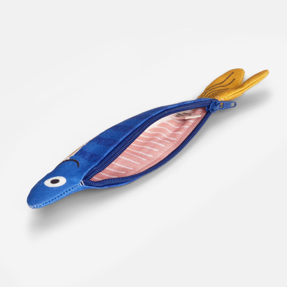 Don Fisher Geldbeutel Geldbeutel |  Fischtäschchen Herring - Hering |  blau weiß bei Nauli and Stories