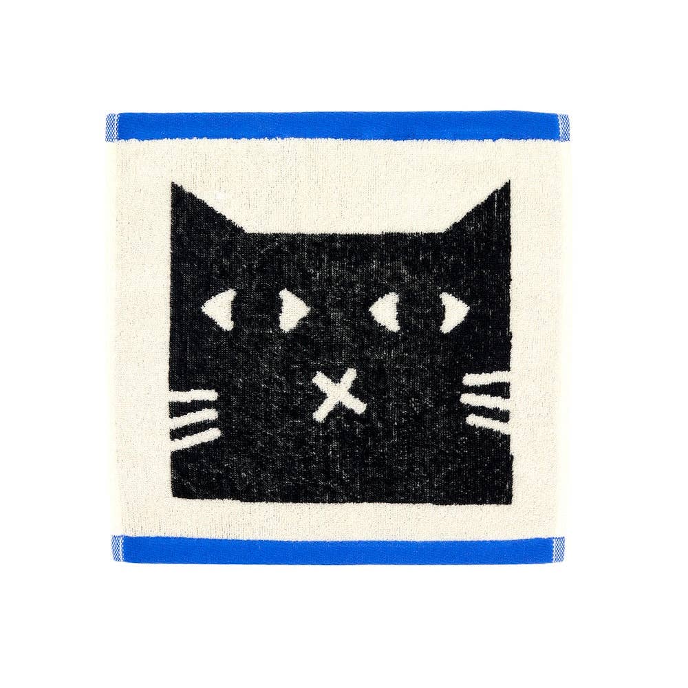 Donna Wilson Handtücher Waschlappen / Gästehandtuch Lazy Cat bei Nauli and Stories