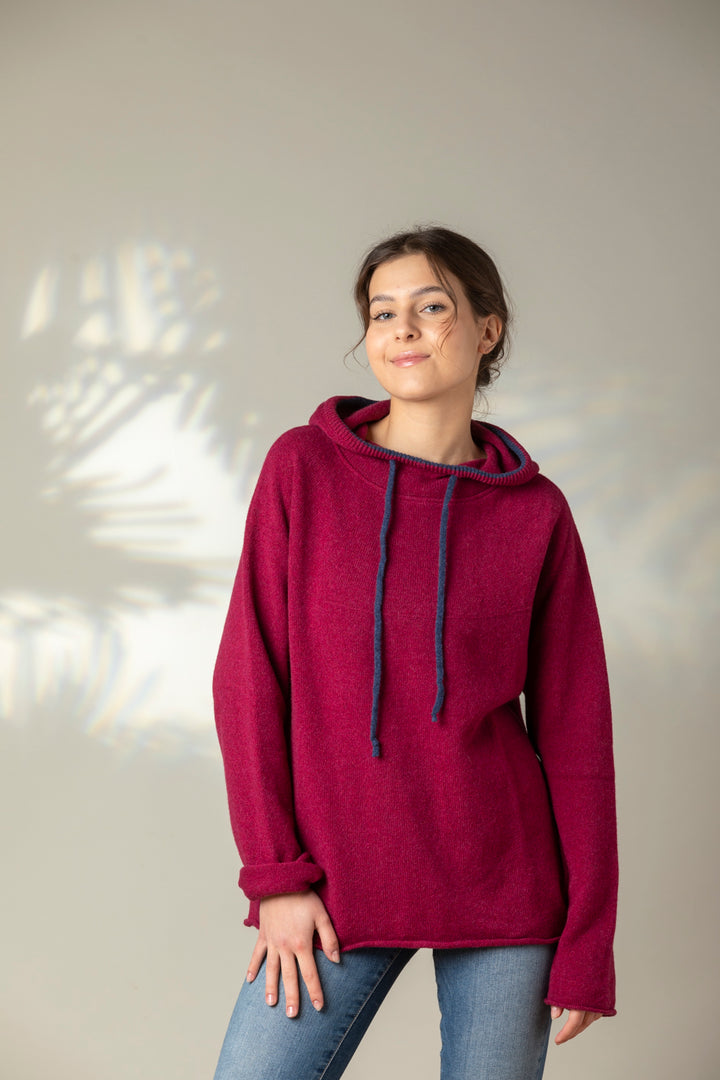 Eribé Pullover Unisex Pullover mit Kapuze - Corry Hoody Sweater Rosehip bei Nauli and Stories