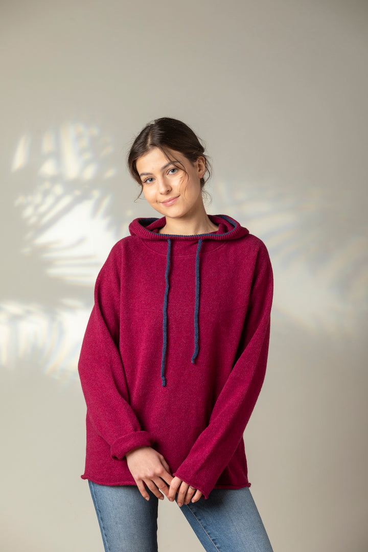 Eribé Pullover Unisex Pullover mit Kapuze - Corry Hoody Sweater Rosehip bei Nauli and Stories