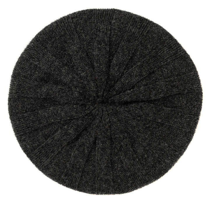Eribé Mütze Bowden Rib Beret Charcoal bei Nauli and Stories
