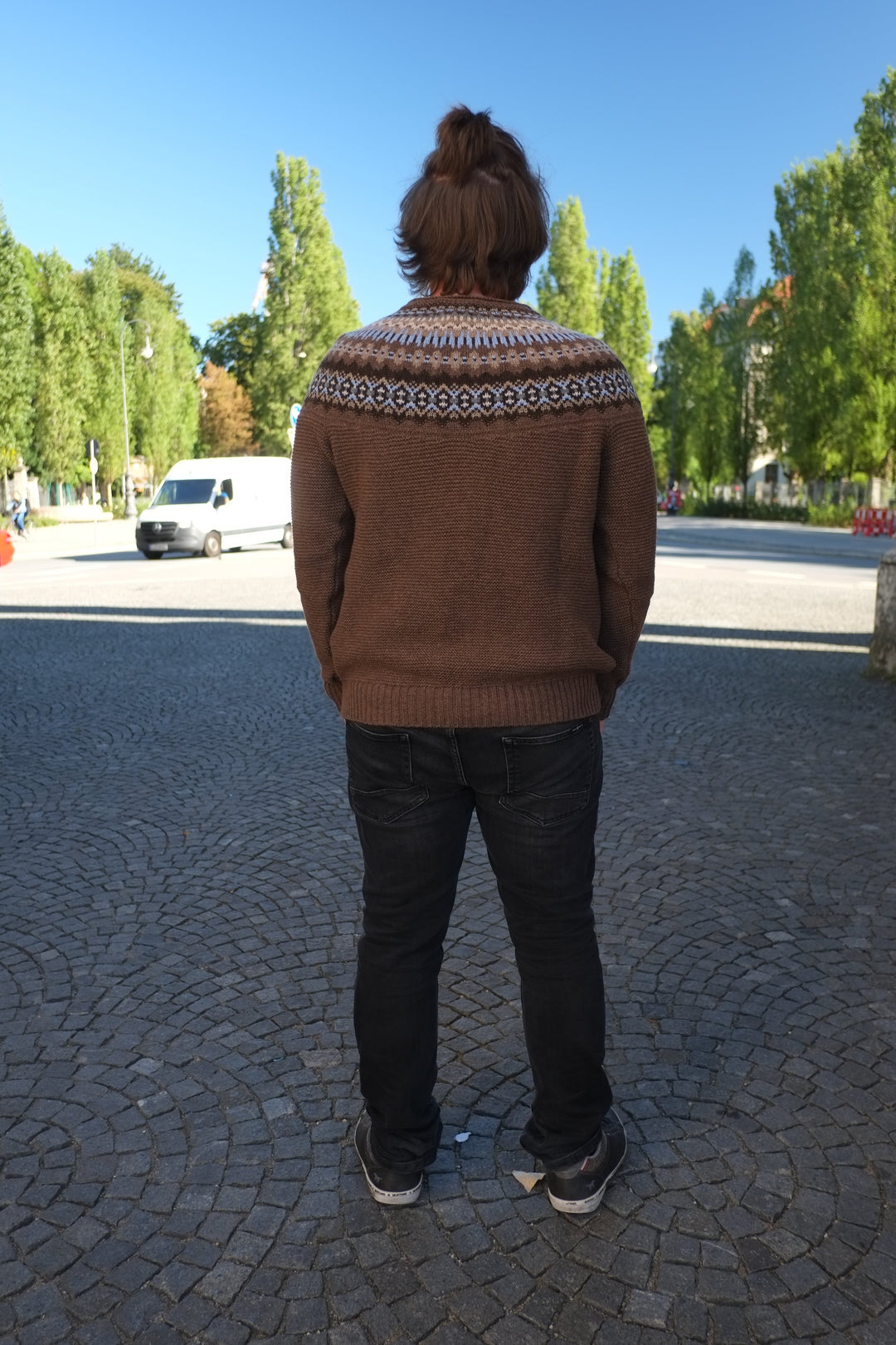 Eribé Pullover Herrenpullover aus reiner Wolle in braun - Stonybrek Sweater Beaver bei Nauli and Stories