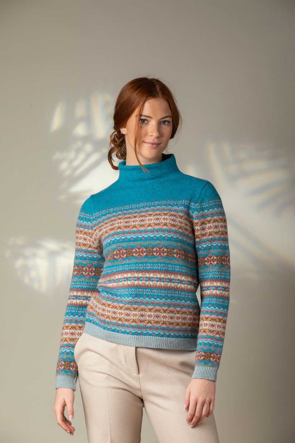 Eribé Pullover Winterpullover Kinross High Neck Sweater Topaz bei Nauli and Stories