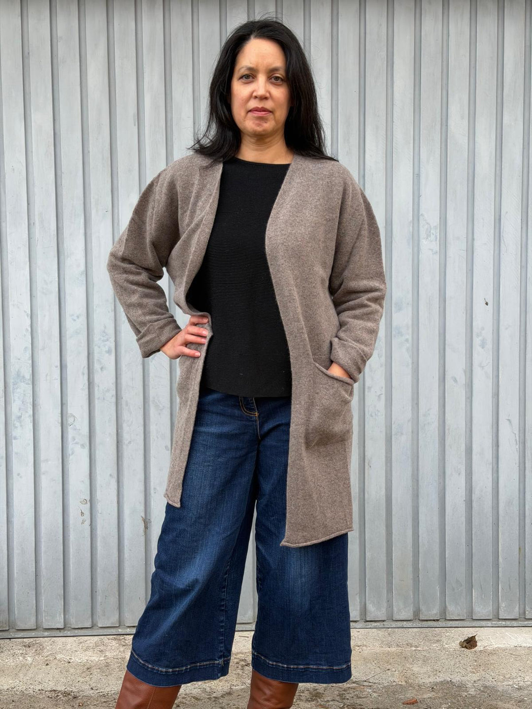 Eribé Strickmantel Strickmantel Corry Long Cardigan Vole bei Nauli and Stories