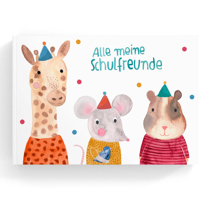 Frau Ottilie Friends book *All My School Friends* (PU=3) with Giraffe, Mouse &amp; Hamster bei Nauli and Stories