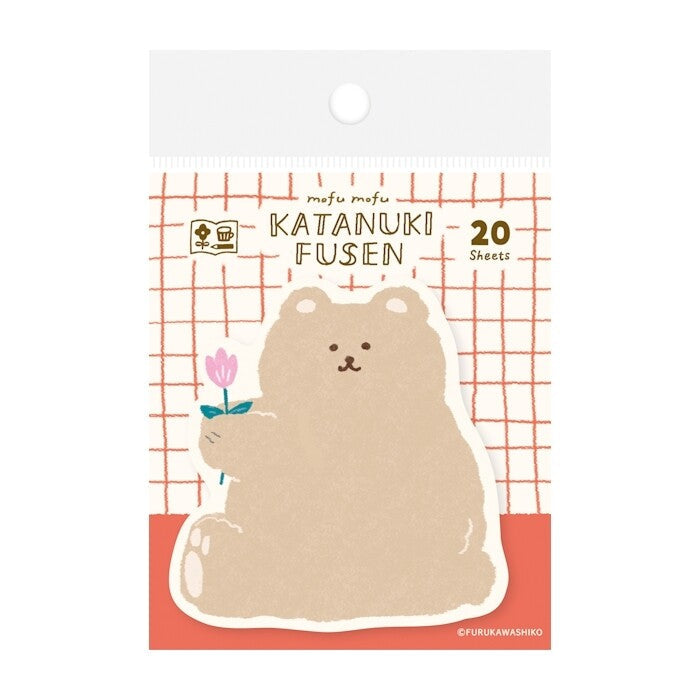 Furukawa Shiko Haftnotizzettel Haftnotizblock Bär mit Blume bei Nauli and Stories
