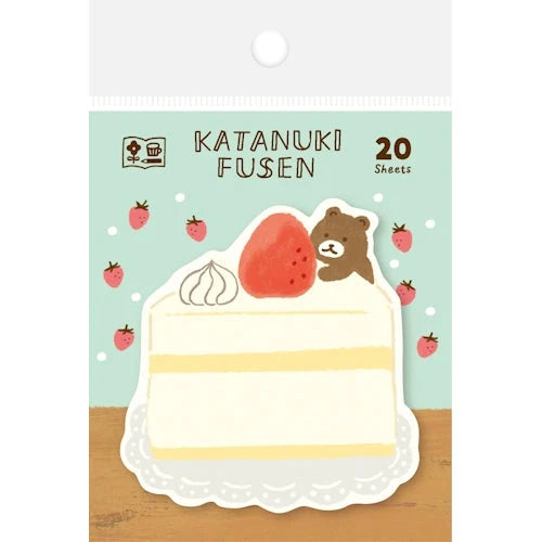 Furukawa Shiko Haftnotizzettel Haftnotizblock Bär mit Kuchen bei Nauli and Stories