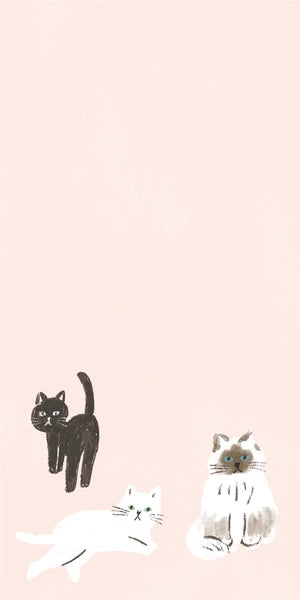 Furukawa Shiko Kleines-Briefpapier Briefpapier - Katzen rosa bei Nauli and Stories