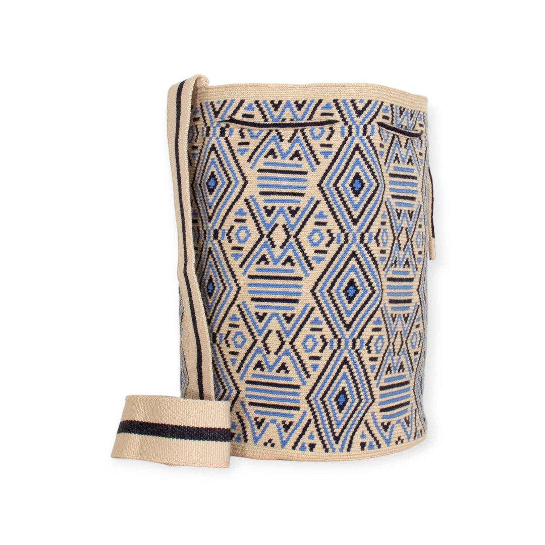 Guajii Cross Body Bag Geometric backpack | Sky blue bei Nauli and Stories