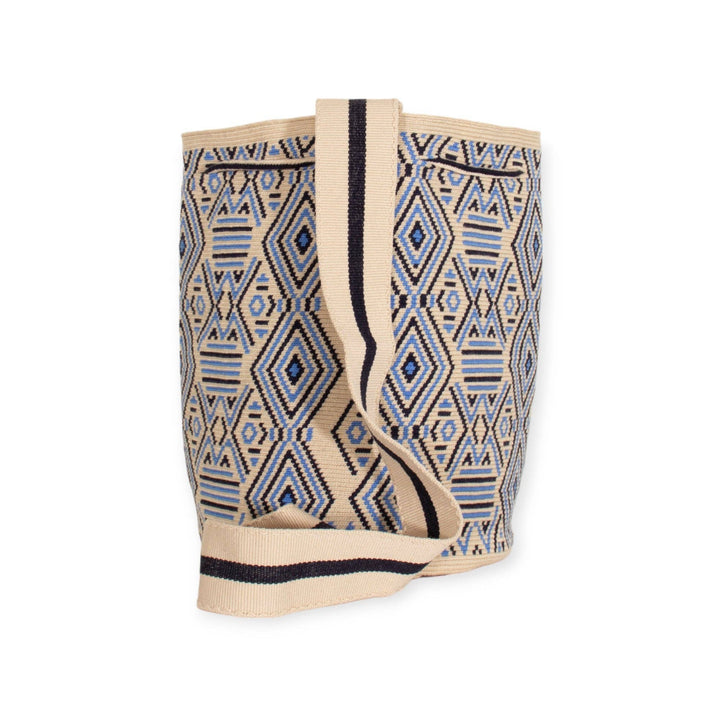 Guajii Cross Body Bag Geometric backpack | Sky blue bei Nauli and Stories