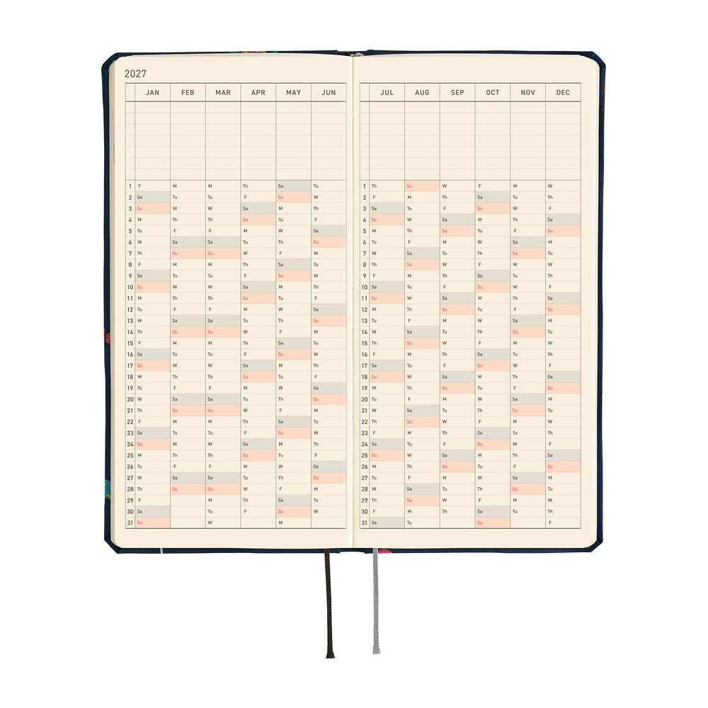 Hobonichi Kalender Weeks MEGA Bow &amp; Tie: Candy Dream - 2027 bei Nauli and Stories
