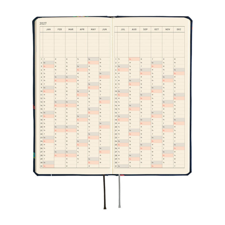 Hobonichi Kalender Weeks MEGA Bow &amp; Tie: Candy Dream - 2027 bei Nauli and Stories