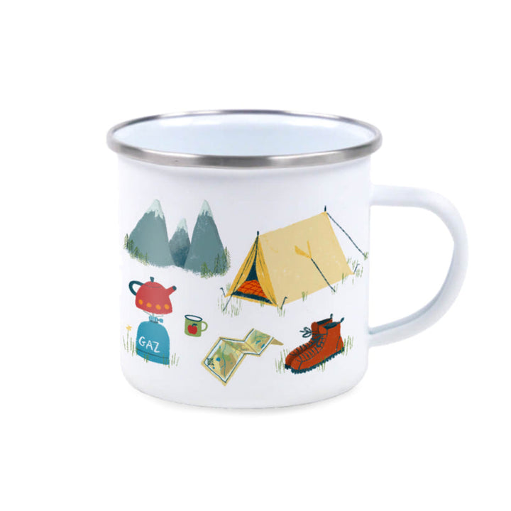 Illu-ster Emailletassen Emailletasse - Wanderlust bei Nauli and Stories