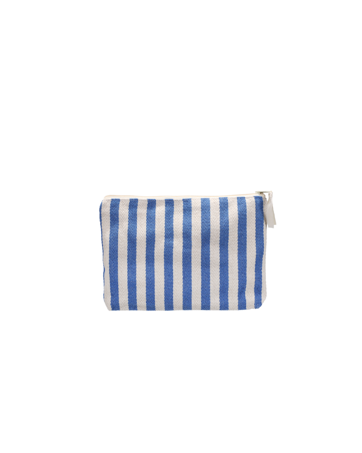 Kado Design Kulturbeutel gestreifte Pouch blau bei Nauli and Stories