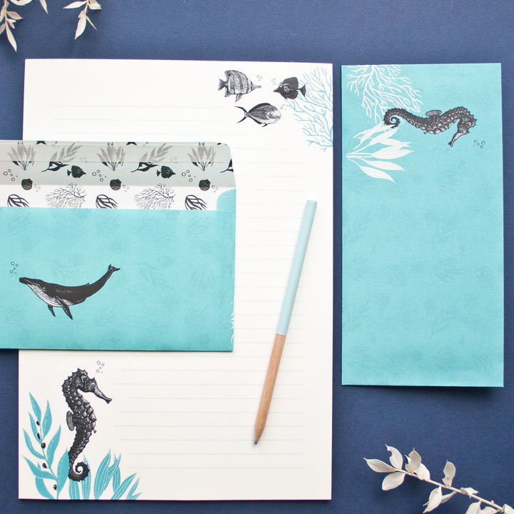 Katja Rub Briefpapier Briefpapier Set - Seepferd - Katja Rub bei Nauli and Stories