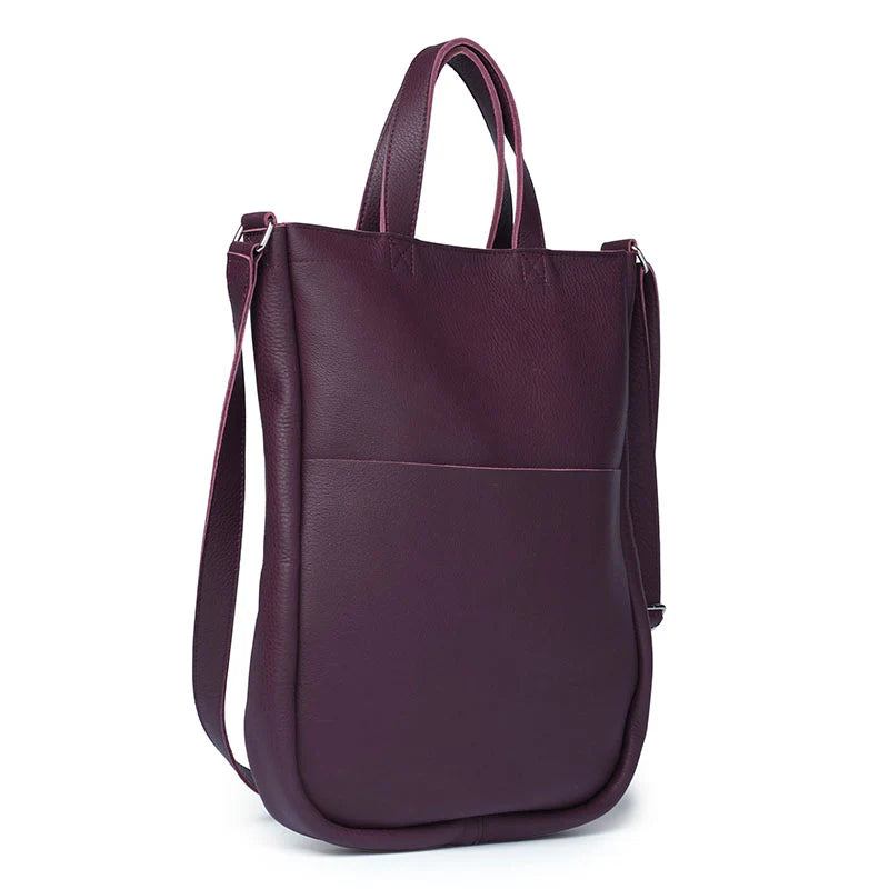 Keecie Handtasche große Ledertasche Day Dreamer - Aubergine bei Nauli and Stories