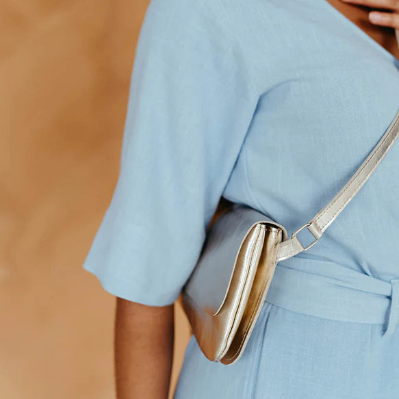 Keecie Handtasche Handtasche - Crossbodybag - aus Leder - Double Up - coral rot bei Nauli and Stories