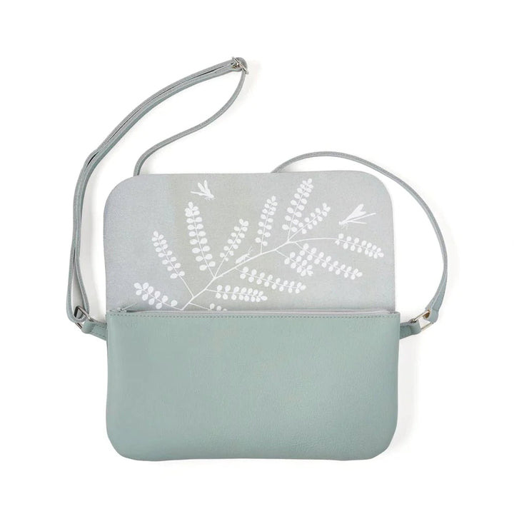 Keecie Handtasche Handtasche - Crossbodybag - aus Leder - Double Up - hellblau mint bei Nauli and Stories