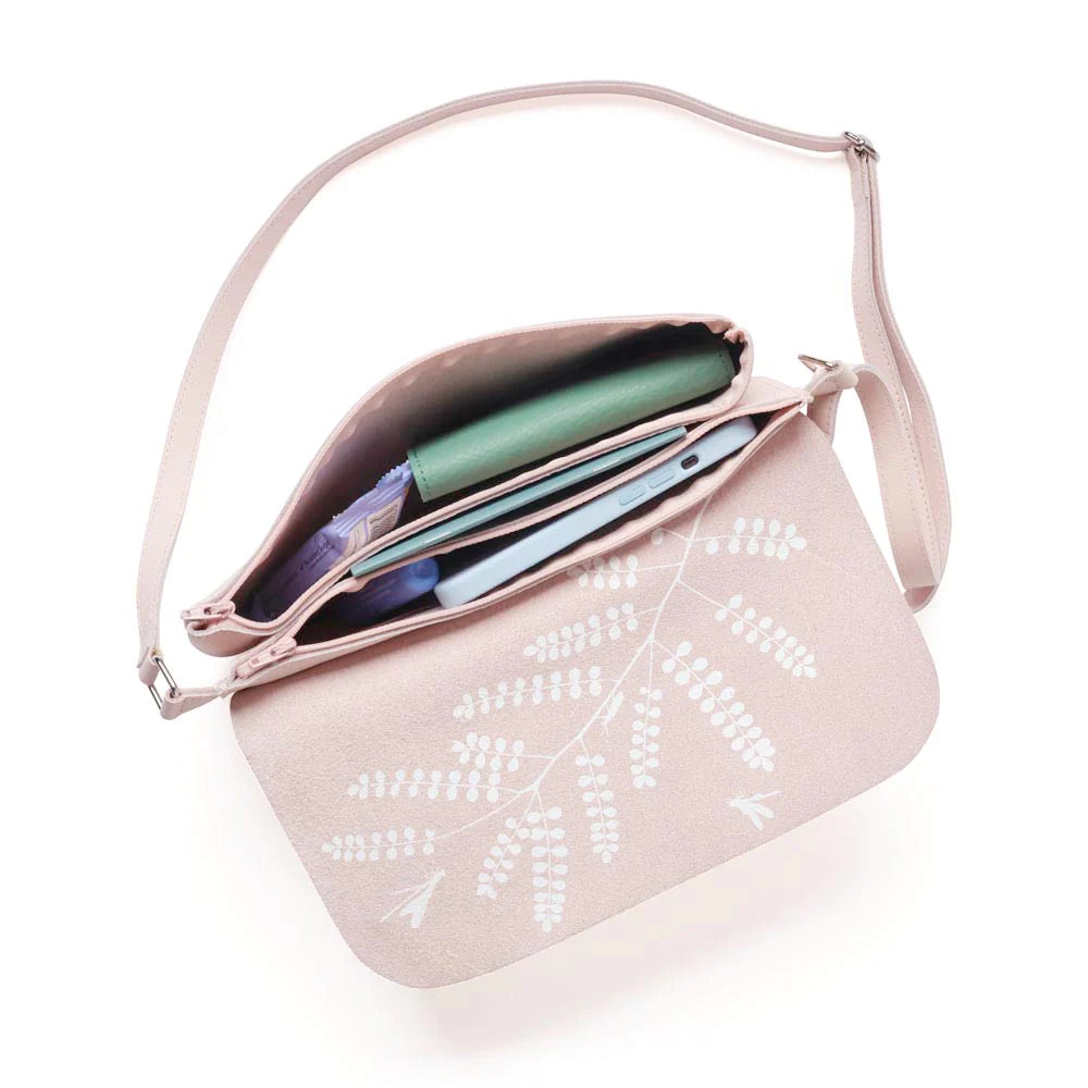 Keecie Handtasche Handtasche - Crossbodybag - aus Leder - Double Up - powder pink bei Nauli and Stories