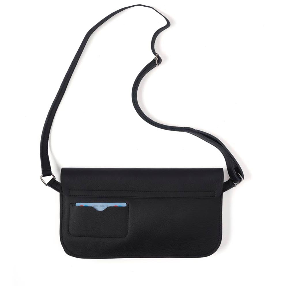 Keecie Handtasche Handtasche - Crossbodybag - aus Leder - Double Up - Schwarz bei Nauli and Stories