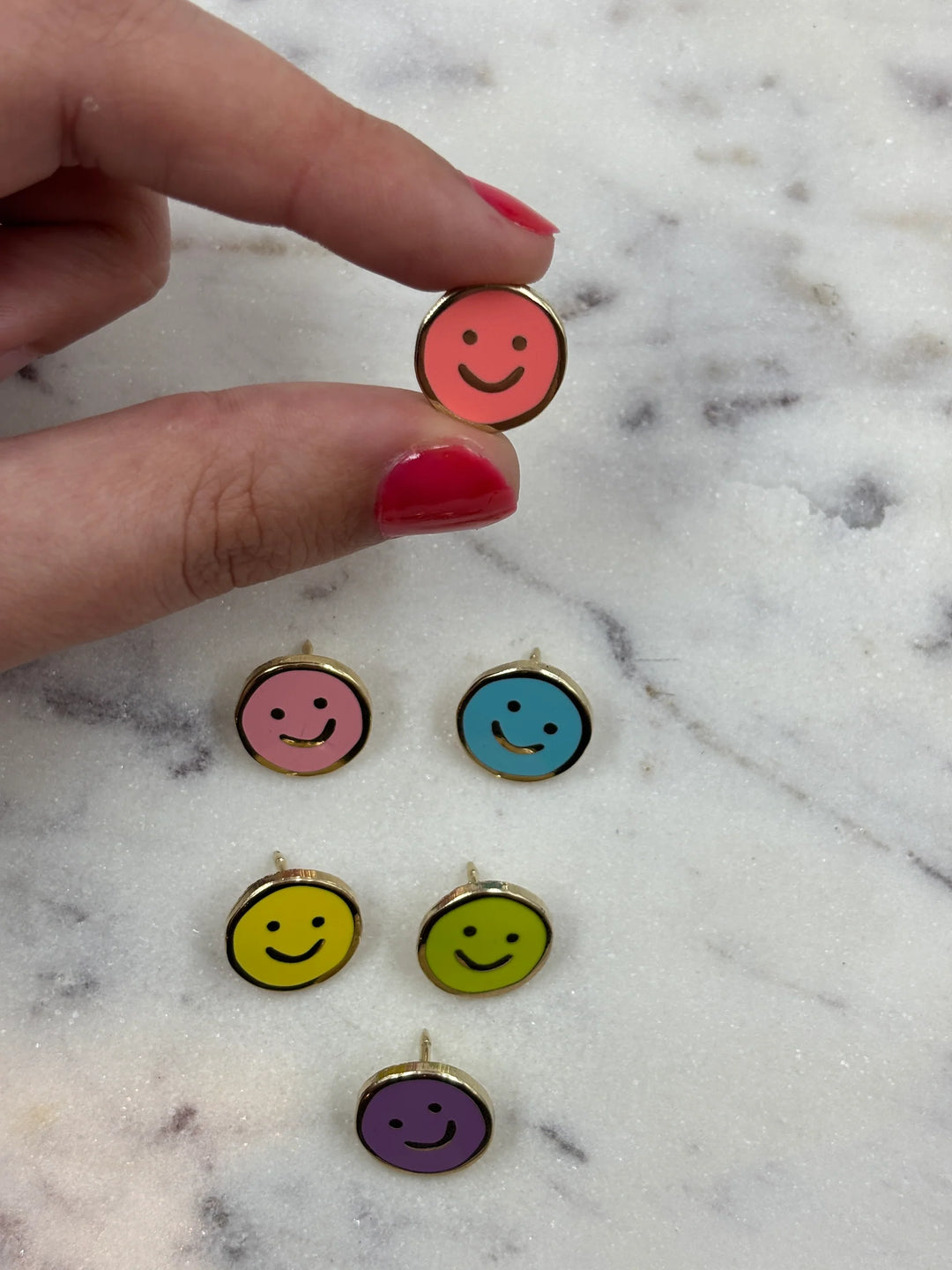 Les imprimeuses Broschen und Anstecknadeln Pin | Smiley - You Make Me Smile | Corail bei Nauli and Stories