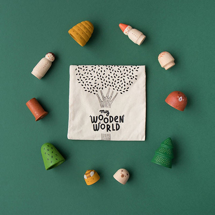 Londji Holzspielzeug WOODEN WORLD FOREST - Wald und Waldfiguren aus Holz bei Nauli and Stories