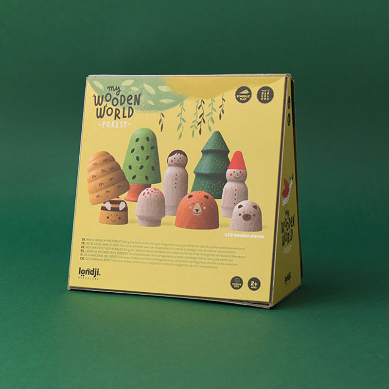 Londji Holzspielzeug WOODEN WORLD FOREST - Wald und Waldfiguren aus Holz bei Nauli and Stories