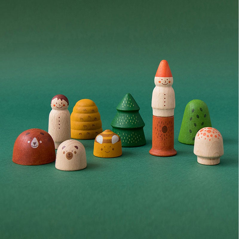 Londji Holzspielzeug WOODEN WORLD FOREST - Wald und Waldfiguren aus Holz bei Nauli and Stories