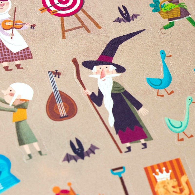 Londji Deko-Aufkleber Stickers Medieval bei Nauli and Stories